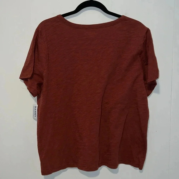 NWT Old Navy Short Sleeve Vneck Rust Color Womens T-shirt 1055 - Picture 2 of 5